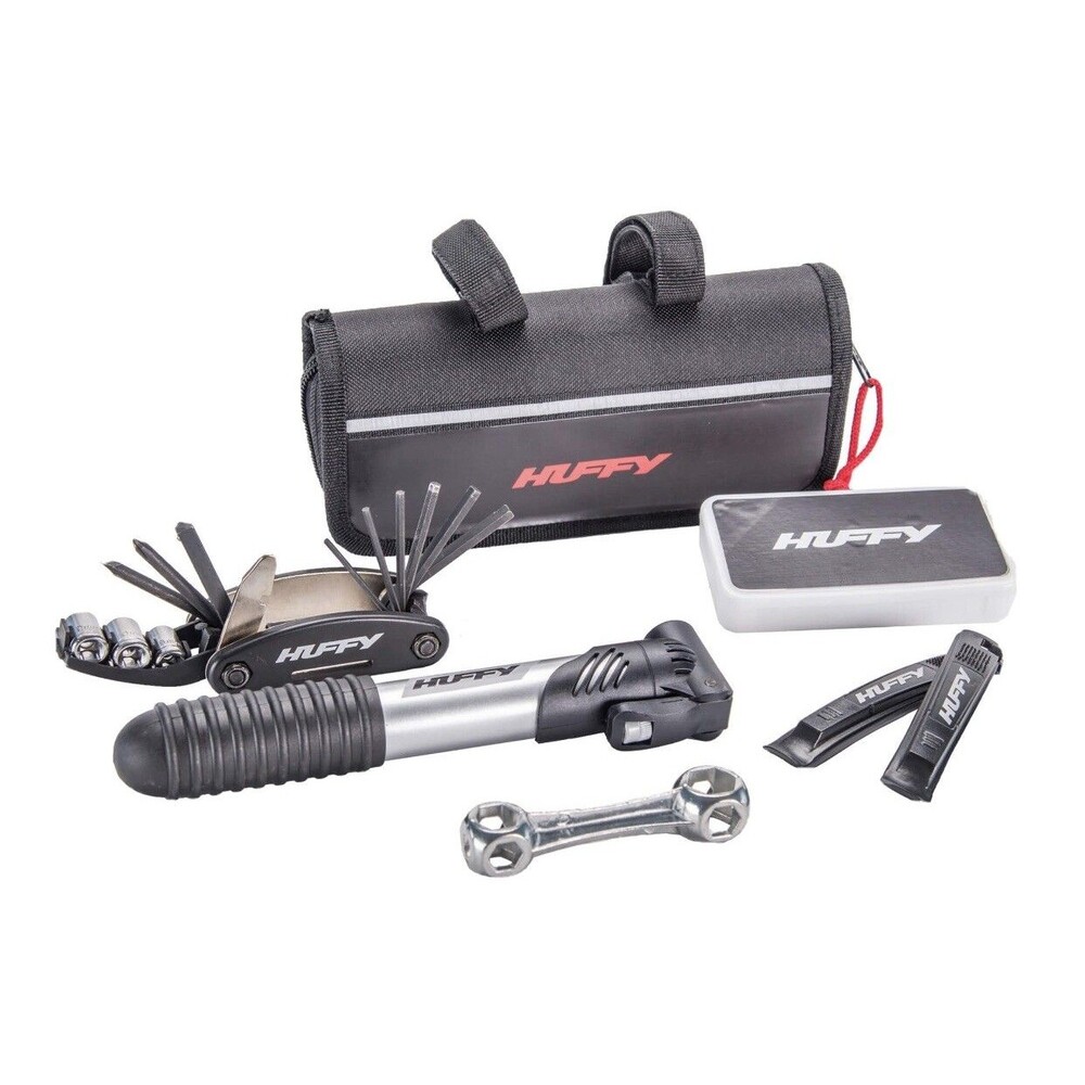 New Huffy Premium Series Bicycle Repair Kit: Multi-Tool Bike Hand Pump